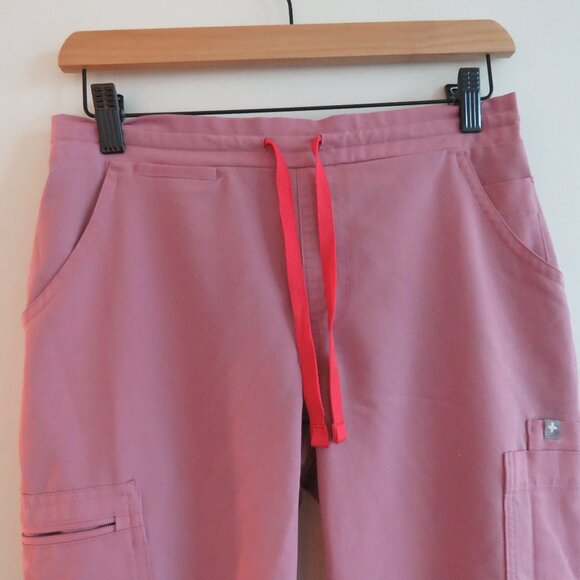 FIGS Yola Skinny Scrub Pants in Light Pink Coral - Size XS Petite - Picture 4 of 13